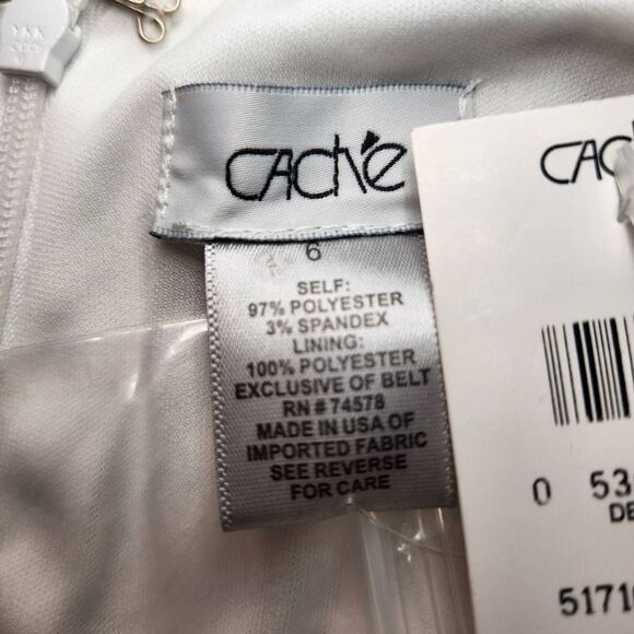 New Cache Y2K Abstract Belted Halter Mini Dress - Picture 7 of 11